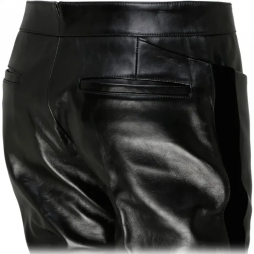 Tom Ford Trousers-- Black Calf Leather Flared Trousers - Exclusive Luxury Collection - Avvenice