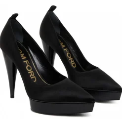 Tom Ford Shoes-- Black Calf Leather Platform Pumps - Exclusive Luxury Collection - Avvenice