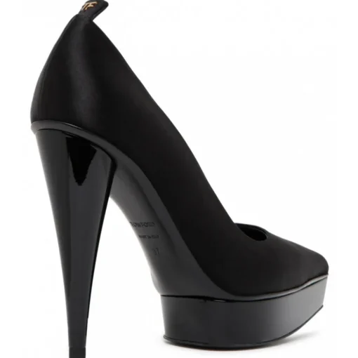 Tom Ford Shoes-- Black Calf Leather Platform Pumps - Exclusive Luxury Collection - Avvenice