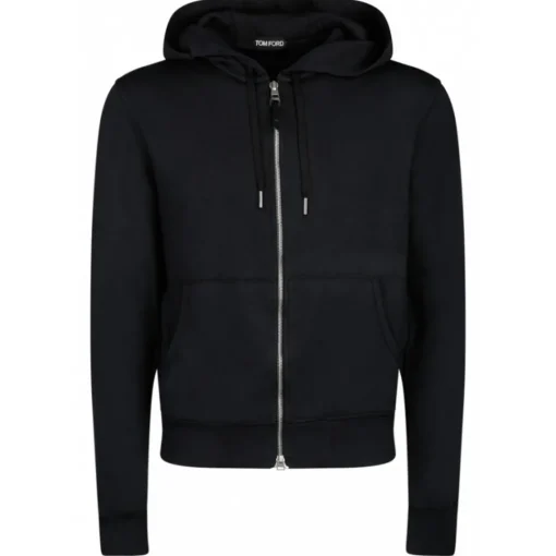 Tom Ford Sweatshirts-- Black Hoodie with Drawstrings - Exclusive Luxury Collection - Avvenice
