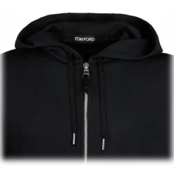 Tom Ford Sweatshirts-- Black Hoodie with Drawstrings - Exclusive Luxury Collection - Avvenice