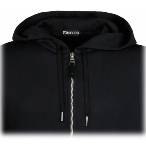 Tom Ford Sweatshirts-- Black Hoodie with Drawstrings - Exclusive Luxury Collection - Avvenice