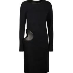 Tom Ford Dresses-- Black Leather Cut Out Long Sleeved Dress - Exclusive Luxury Collection - Avvenice