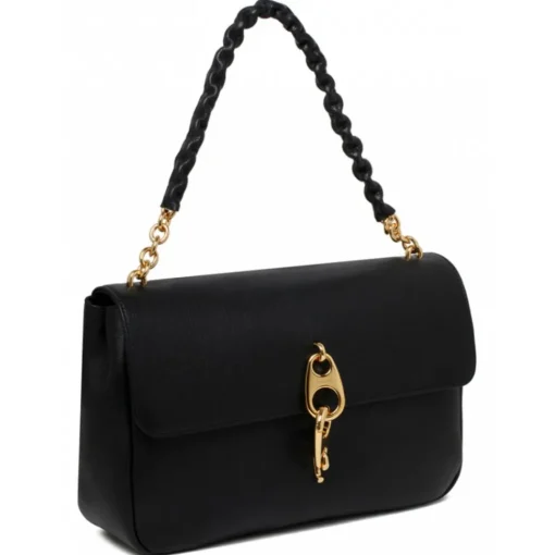 Tom Ford Bags-- Black Leather Chain Link Handle Tote Bag - Exclusive Luxury Collection - Avvenice