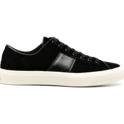Tom Ford Shoes-- Black Low Top Sneakers - Exclusive Luxury Collection - Avvenice