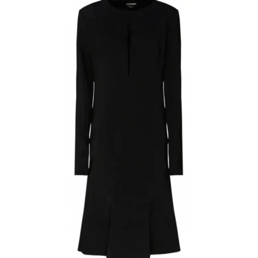 Tom Ford Dresses-- Black Stretch Midi Dress - Exclusive Luxury Collection - Avvenice