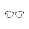 Tom Ford Eyewear Sunglasses & Eyewear-Tom Ford - Block Optical Glasses - Round Metal Optical Glasses - Light Havana - FT5640-B - Optical Glasses - - Avvenice