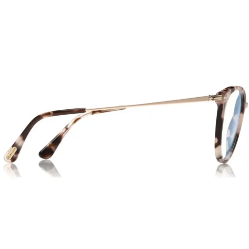 Tom Ford Eyewear Sunglasses & Eyewear-Tom Ford - Block Optical Glasses - Round Metal Optical Glasses - Light Havana - FT5640-B - Optical Glasses - - Avvenice