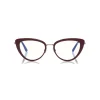 Tom Ford Eyewear Sunglasses & Eyewear-Tom Ford - Block Optical Glasses - Cat-Eye Metal Optical Glasses - Violet - FT5580-B - Optical Glasses - - Avvenice