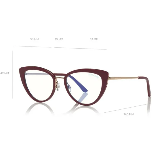 Tom Ford Eyewear Sunglasses & Eyewear-Tom Ford - Block Optical Glasses - Cat-Eye Metal Optical Glasses - Violet - FT5580-B - Optical Glasses - - Avvenice