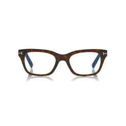 Tom Ford Eyewear Sunglasses & Eyewear-Tom Ford - Blue Block Optical Glasses - Square Optical Glasses - Dark Havana - FT5536-B - Optical Glasses - - Avvenice
