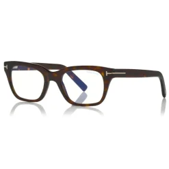 Tom Ford Eyewear Sunglasses & Eyewear-Tom Ford - Blue Block Optical Glasses - Square Optical Glasses - Dark Havana - FT5536-B - Optical Glasses - - Avvenice