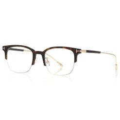Tom Ford Eyewear Sunglasses & Eyewear-Tom Ford - Blue Block Optical Glsses - Browline Optical Glsses - Dark Havana - FT5645-D - Optical Glsses - - Avvenice