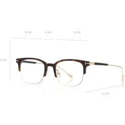 Tom Ford Eyewear Sunglasses & Eyewear-Tom Ford - Blue Block Optical Glsses - Browline Optical Glsses - Dark Havana - FT5645-D - Optical Glsses - - Avvenice