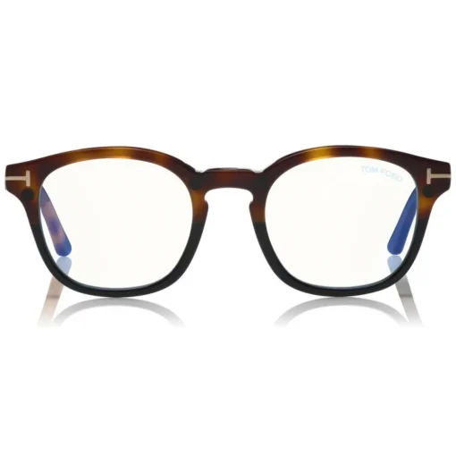 Tom Ford Eyewear Sunglasses & Eyewear-Tom Ford - Blue Block Optical Glasses - Round Optical Glasses - Dark Havana Blue - FT5532-B - Optical Glasses - - Avvenice