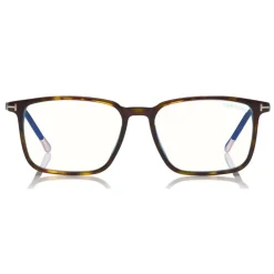 Tom Ford Eyewear Sunglasses & Eyewear-Tom Ford - Blue Block Optical Glasses - Square Optical Glasses - Dark Havana - FT5607-B - Optical Glasses - - Avvenice