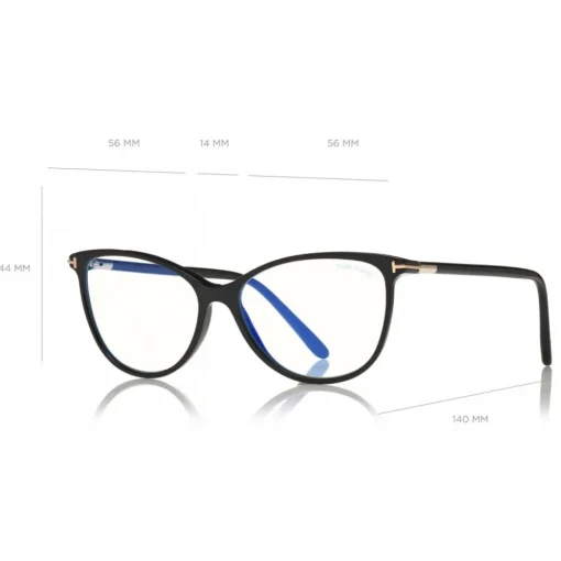 Tom Ford Eyewear Sunglasses & Eyewear-Tom Ford - Blue Block Optical Glasses - Round Acetate Optical Glasses - Black - FT5616-B - Optical Glasses - - Avvenice