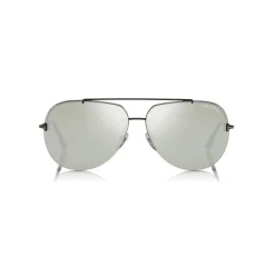 Tom Ford Eyewear Sunglasses & Eyewear-Tom Ford - Brad Sunglasses - Pilot Metal Sunglasses - Black - FT0584 - Sunglasses - - Avvenice