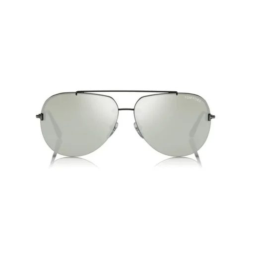 Tom Ford Eyewear Sunglasses & Eyewear-Tom Ford - Brad Sunglasses - Pilot Metal Sunglasses - Black - FT0584 - Sunglasses - - Avvenice
