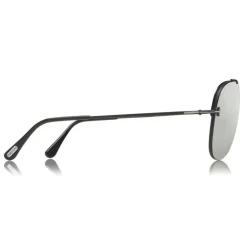 Tom Ford Eyewear Sunglasses & Eyewear-Tom Ford - Brad Sunglasses - Pilot Metal Sunglasses - Black - FT0584 - Sunglasses - - Avvenice