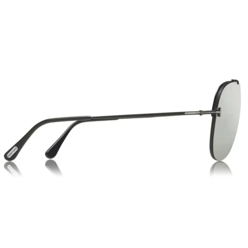 Tom Ford Eyewear Sunglasses & Eyewear-Tom Ford - Brad Sunglasses - Pilot Metal Sunglasses - Black - FT0584 - Sunglasses - - Avvenice