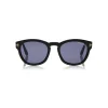 Tom Ford Eyewear Sunglasses & Eyewear-Tom Ford - Bryan Sunglasses - Round Acetate Sunglasses - Black - FT0590 - Sunglasses - - Avvenice