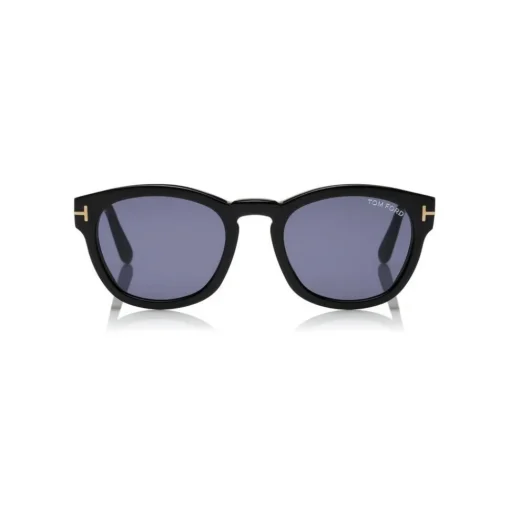 Tom Ford Eyewear Sunglasses & Eyewear-Tom Ford - Bryan Sunglasses - Round Acetate Sunglasses - Black - FT0590 - Sunglasses - - Avvenice