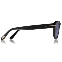 Tom Ford Eyewear Sunglasses & Eyewear-Tom Ford - Bryan Sunglasses - Round Acetate Sunglasses - Black - FT0590 - Sunglasses - - Avvenice
