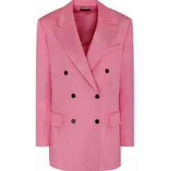 Tom Ford Jackets-- Bubblegum Pink Double Breasted Blazer - Exclusive Luxury Collection - Avvenice