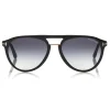 Tom Ford Eyewear Sunglasses & Eyewear-Tom Ford - Burton Sunglasses - Soft Squared Acetate Sunglasses - Black - FT0697 - Sunglasses - - Avvenice