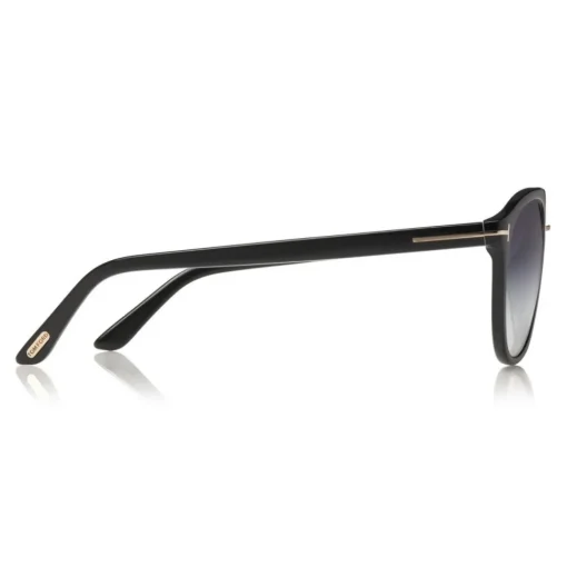 Tom Ford Eyewear Sunglasses & Eyewear-Tom Ford - Burton Sunglasses - Soft Squared Acetate Sunglasses - Black - FT0697 - Sunglasses - - Avvenice