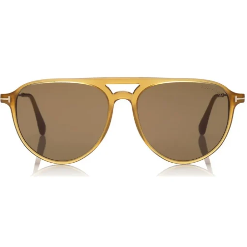 Tom Ford Eyewear Sunglasses & Eyewear-Tom Ford - Carlo Sunglasses - Pilot Acetate Sunglasses - Honey - FT0587 - Sunglasses - - Avvenice