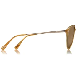 Tom Ford Eyewear Sunglasses & Eyewear-Tom Ford - Carlo Sunglasses - Pilot Acetate Sunglasses - Honey - FT0587 - Sunglasses - - Avvenice