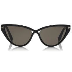 Tom Ford Eyewear Sunglasses & Eyewear-Tom Ford - Charlie Sunglasses - Cat-Eye Acetate Sunglasses - Black - FT0740 - Sunglasses - - Avvenice