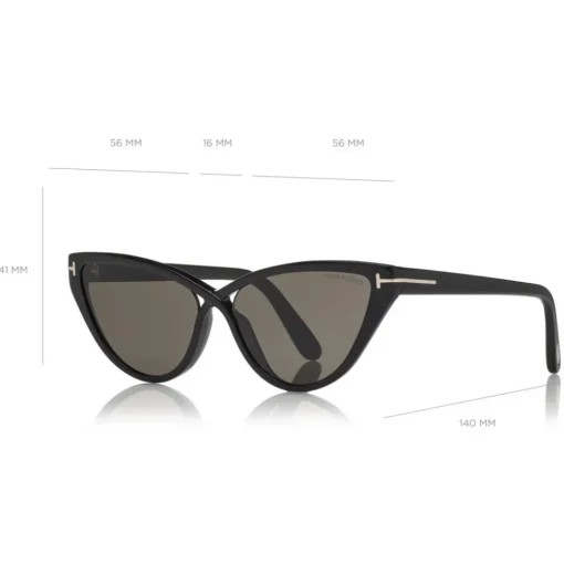 Tom Ford Eyewear Sunglasses & Eyewear-Tom Ford - Charlie Sunglasses - Cat-Eye Acetate Sunglasses - Black - FT0740 - Sunglasses - - Avvenice