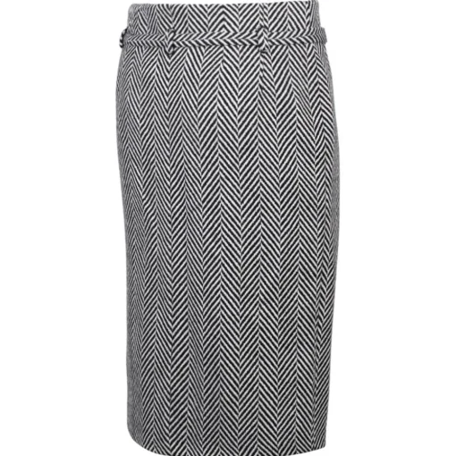 Tom Ford Skirts-- Chevron Pattern Midi Pencil Skirt - Exclusive Luxury Collection - Avvenice