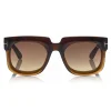 Tom Ford Eyewear Sunglasses & Eyewear-Tom Ford - Christian Sunglasses - Square Acetate Sunglasses - FT0729 - Brown - - Avvenice
