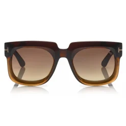 Tom Ford Eyewear Sunglasses & Eyewear-Tom Ford - Christian Sunglasses - Square Acetate Sunglasses - FT0729 - Brown - - Avvenice