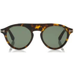Tom Ford Eyewear Sunglasses & Eyewear-Tom Ford - Christopher Sunglasses - Round Acetate Sunglasses - Dark Havana - FT0633 - Sunglasses - - Avvenice