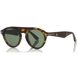 Tom Ford Eyewear Sunglasses & Eyewear-Tom Ford - Christopher Sunglasses - Round Acetate Sunglasses - Dark Havana - FT0633 - Sunglasses - - Avvenice