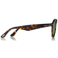 Tom Ford Eyewear Sunglasses & Eyewear-Tom Ford - Christopher Sunglasses - Round Acetate Sunglasses - Dark Havana - FT0633 - Sunglasses - - Avvenice