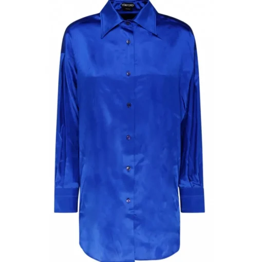 Tom Ford Shirts-- Cobalt Blue Long Sleeve Shirt - Exclusive Luxury Collection - Avvenice
