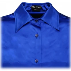 Tom Ford Shirts-- Cobalt Blue Long Sleeve Shirt - Exclusive Luxury Collection - Avvenice