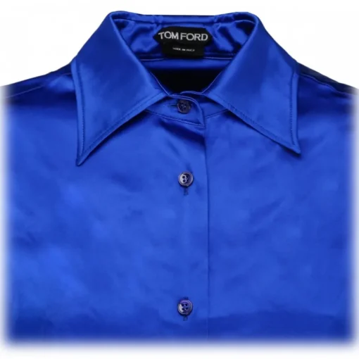 Tom Ford Shirts-- Cobalt Blue Long Sleeve Shirt - Exclusive Luxury Collection - Avvenice