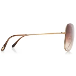 Tom Ford Eyewear Sunglasses & Eyewear-Tom Ford - Colette Butterfly Sunglasses - Butterfly Metal Sunglasses - Rose Gold - FT0250 - Sunglasses - - Avvenice