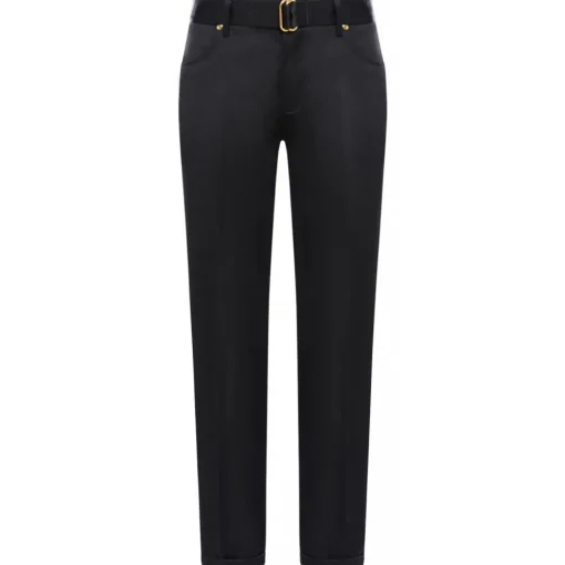 Tom Ford Trousers-- Cropped Silk Satin Trousers - Exclusive Luxury Collection - Avvenice