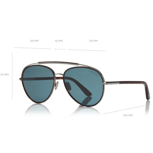 Tom Ford Eyewear Sunglasses & Eyewear-Tom Ford - Curtis Sunglasses - Pilot Shape Sunglasses - Red Havana - FT0748 - Sunglasses - - Avvenice
