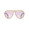 Tom Ford Eyewear Sunglasses & Eyewear-Tom Ford - Cybil Sunglasses - Round Acetate Sunglasses - White - FT0768 - Sunglasses - - Avvenice