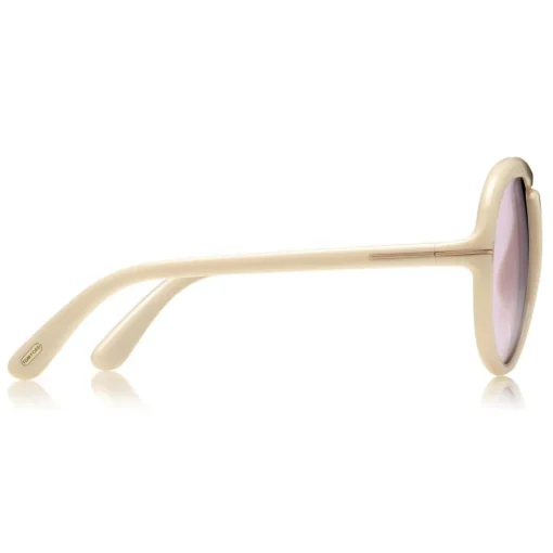 Tom Ford Eyewear Sunglasses & Eyewear-Tom Ford - Cybil Sunglasses - Round Acetate Sunglasses - White - FT0768 - Sunglasses - - Avvenice