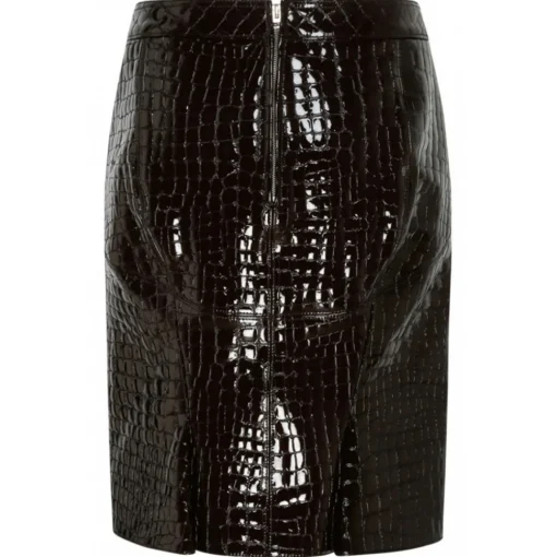 Tom Ford Skirts-- Dark Chocolate Glossy Skirt - Exclusive Luxury Collection - Avvenice